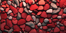 Red Pebbles Pattern Copy Space Background By Generative AI Tools