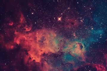 Wall Mural - vibrant and starry cosmic space Generative AI