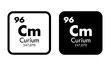 curium icon set. vector template illustration  for web design