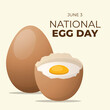 © Telkraf.id - national egg day design template for celebration. national egg day event design. egg vector illustration. eggs heart shape. flat design. generative ai.