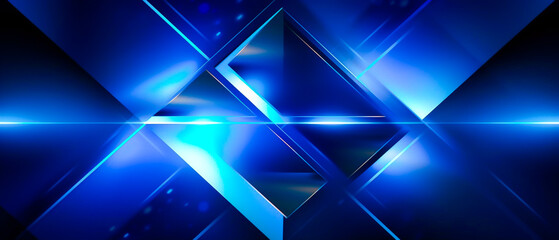 Blue modern abstract background elegant neon light Generative Ai