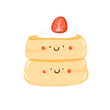illustration strawberry cream cake Bakery so cute Png elements for decorating presentation , print card etc.
