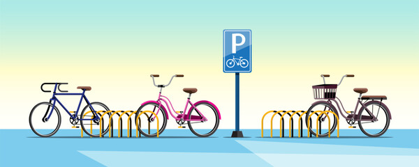 In the urban community, the municipality has arranged a parking area for bicycles to serve people who ride bicycles to park for public transport.