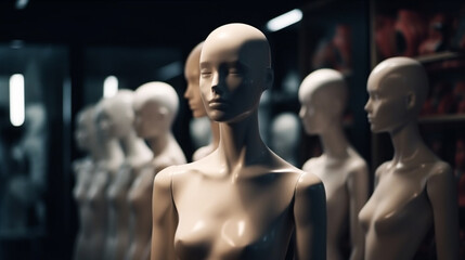 Wall Mural - Mannequins. Generative Ai