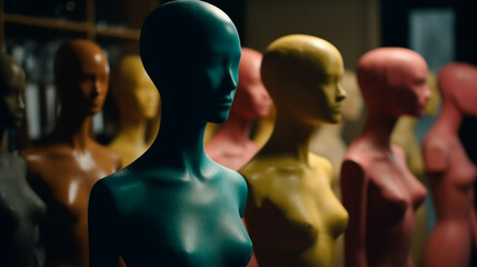 Wall Mural - Mannequins. Generative Ai