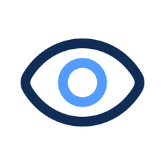 Poster - eye outline color icon