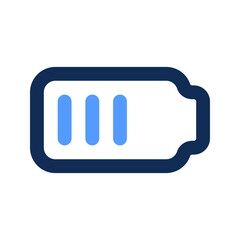 Sticker - half battery outline color icon