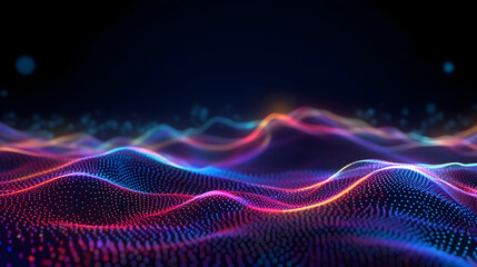 Wall Mural - cyber big data flow. blockchain data fields. network line connect stream. concept of technology, dig
