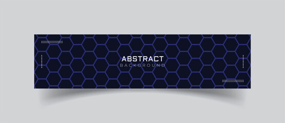 Wall Mural - linkedin banner with technology background