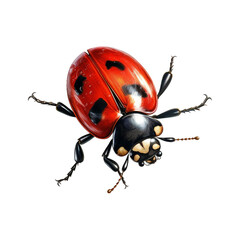 Wall Mural - red ladybug, ladybird isolated on white background