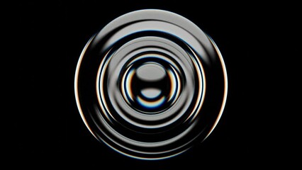 Animation of glass 3D figures with the effect of light dispersion. Minimalistic abstract 3d animation. Modern rendering of glass torus figures