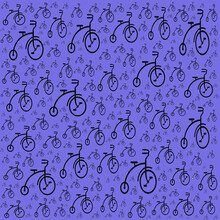 Seamless Penny Farthing Background 