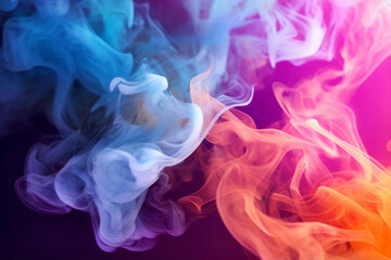 Abstract background with colored blurred smoke. Universal bright background.