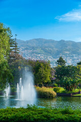  Landscape from Monte Palace Tropican Garden. Funchal, Madeira island, Portugal.