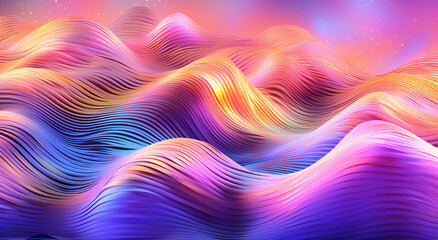 Wall Mural - abstract neon glow background. generative ai
