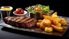 New York Strip Chargrilled With Fries