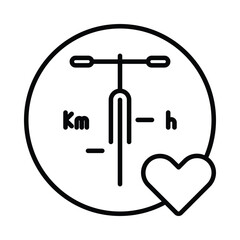 Sticker - bicycle, cycle, road, cycling, bicycle icon