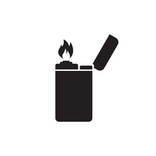 Lighter Icon. Lighter Vector Icon. Fire Lighter Flat Sign Design. UX UI Icon