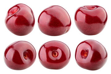 Wall Mural - cherry isolated on white background, full depth of field