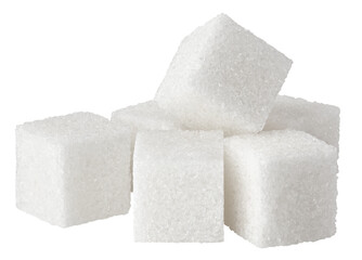 cane sugar cube isolated on white background, clipping path, full depth of field