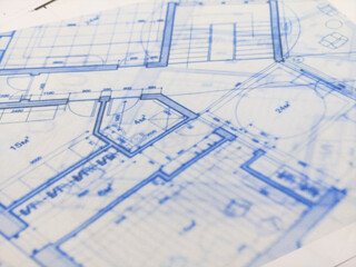 House plan project engineering design on side view