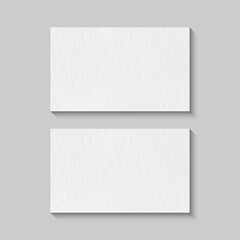 Wall Mural - blank business card mockup realistic paper texture vector design template isolated in gray backgroun