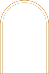 Wall Mural - gold aesthetic linear boho arch frame, minimalist 4x6 scale ratio borders in celestial concept for s