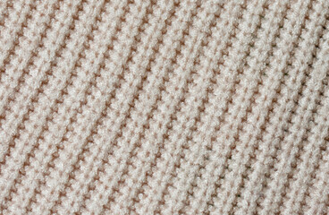 Wall Mural - knitted texture of beige yarn