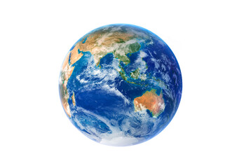 Wall Mural - blue planet earth isolated on white background. clipping path. elements of this image furnished by n