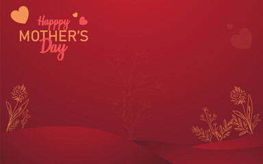 Wall Mural - Happy mothers day background copy space area for your design

