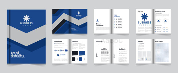 Wall Mural - Brand Manual Layout Brochure Template, Brand Book, Brand Identity, Brand Guideline, Guide Book. 
