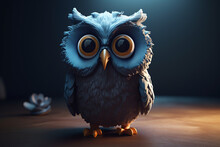Cute Owl 3D Generative Ai