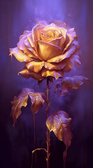 Wall Mural - rose flower in dark background. beautiful floral background. Generative AI