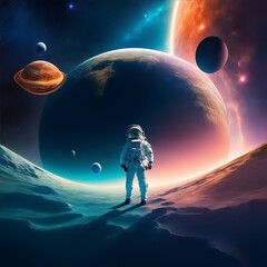 Wall Mural - alien planet in space