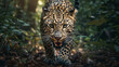 close up of an angry leopard