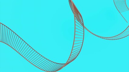 Wall Mural - rotating 3d spiral with stripes. design. ribbon 3d spiral with stripes on colored background. ribbon