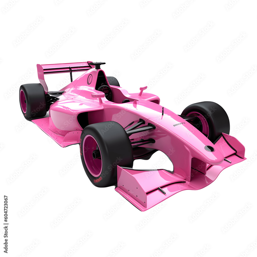 Pink Race Car. png file format. transparent background. generative ai ...