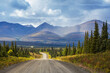 canvas print picture - Road in Alaska