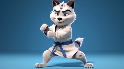 Poster - Karate the cute Husky dog