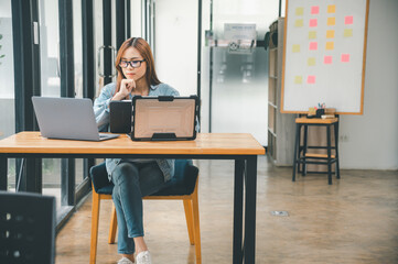 Wall Mural - Female programmer working on coding, software development and web design.Concept technology development.