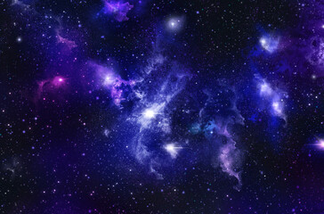 Wall Mural - a space of the galaxy ,atmosphere with stars at dark background