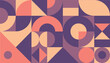 © maru - Bauhaus forms. Abstract square tiles with circle and triangle. Graphics vector illustration.