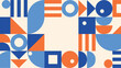 © maru - Bauhaus forms. Abstract square tiles with circle and triangle. Graphics vector illustration.