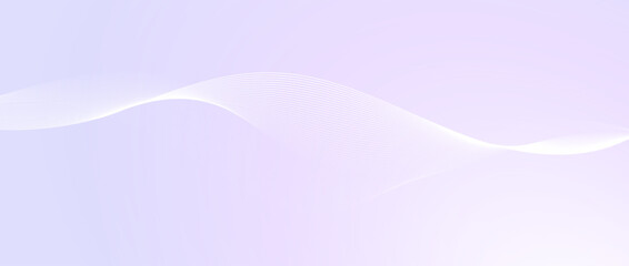 Wall Mural - flowing undulate lines design. abstract smooth curved stripes template. white fluid wave on light pu