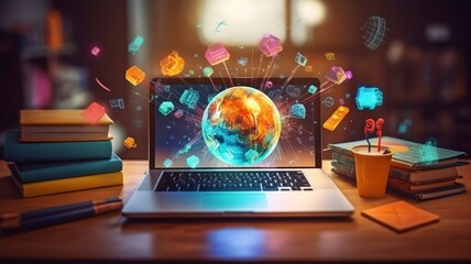 Internet-based e-learning is a concept used in online education. GENERATE AI