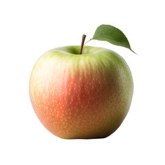 Wall Mural - A whole apple is isolated on transparent background. ripe fresh apple clipping path. Created with Generative AI Technology