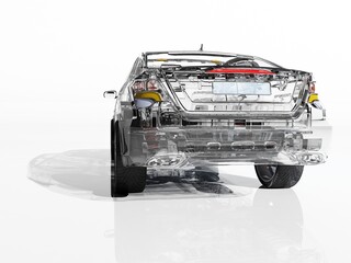 Poster - Transparent model cars.