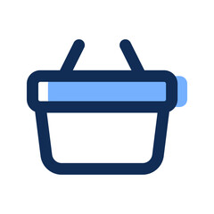 Wall Mural - shopping basket filled line icon