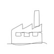 © ihorzigor - Factory One line drawing on white background