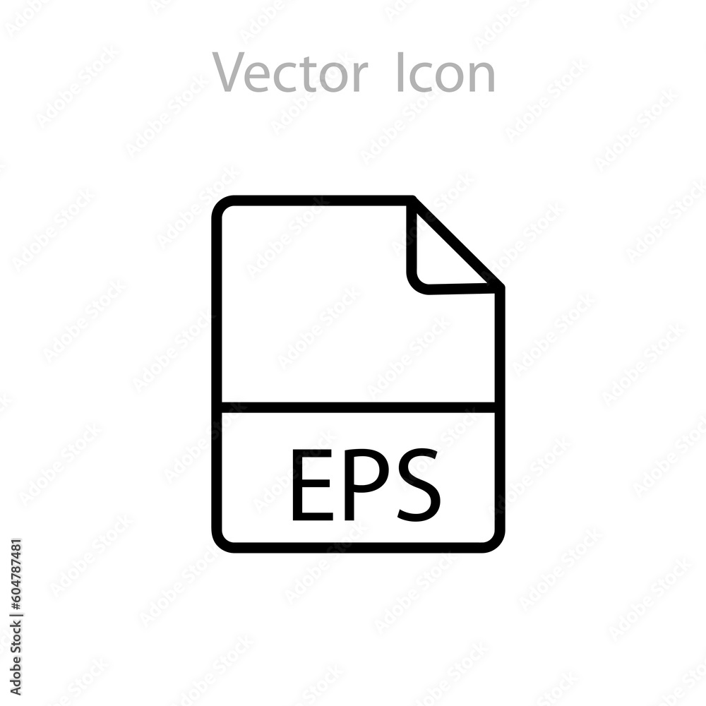 EPS vector file extension icon. illustration on white background..eps